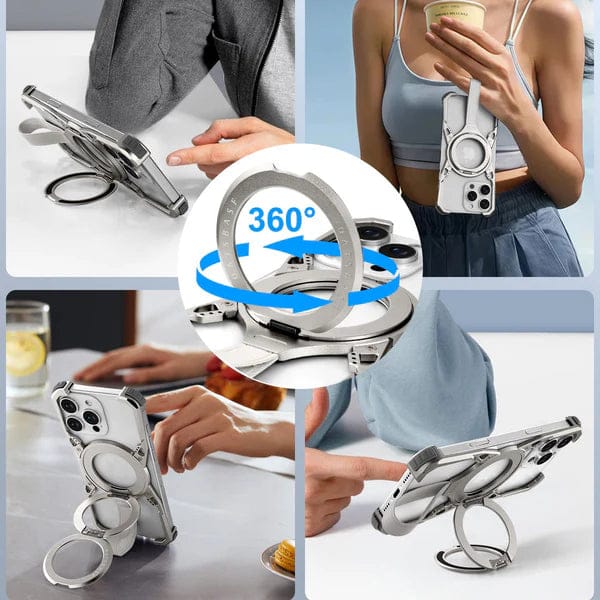 (Buy 1 Get 1) Tail Metal Case With Versatile Stand For iPhone
