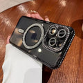 (Buy 1 Get 1) Rhinestones Bling Chrome Case With Camera Protector Case For iPhone