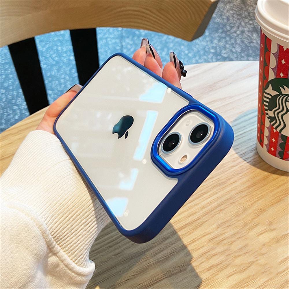 (Buy 1 Get 1) Metal Buttons Hybrid Case With Metal Lens Protection Case For iPhone