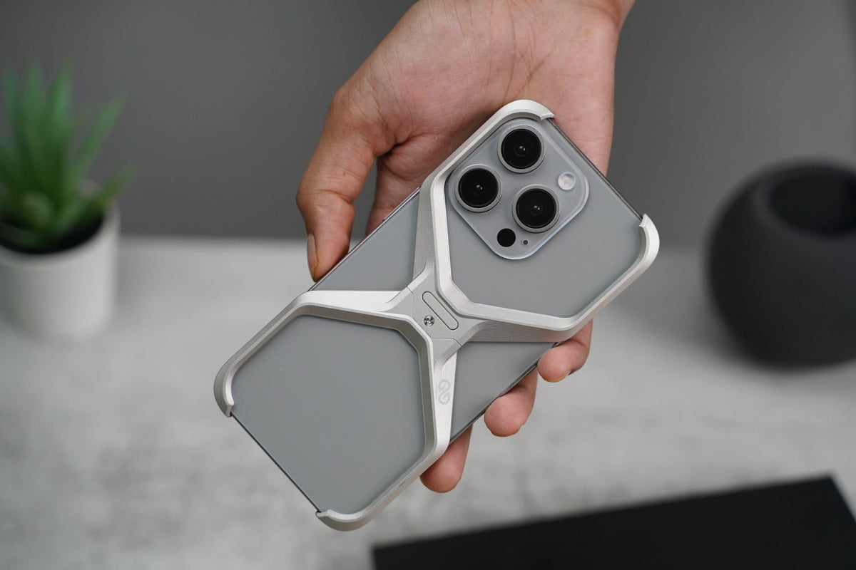 (Buy 1 Get 1) Anti-Fingerprint Titanium XBumper Metal Case for iPhone