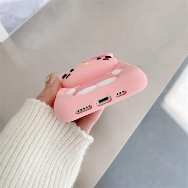 (Buy 1 Get 1) 3D Cartoon Hello Kitty Case Bow Cat Girly Kitty Doll Animal Back Case For iPhone