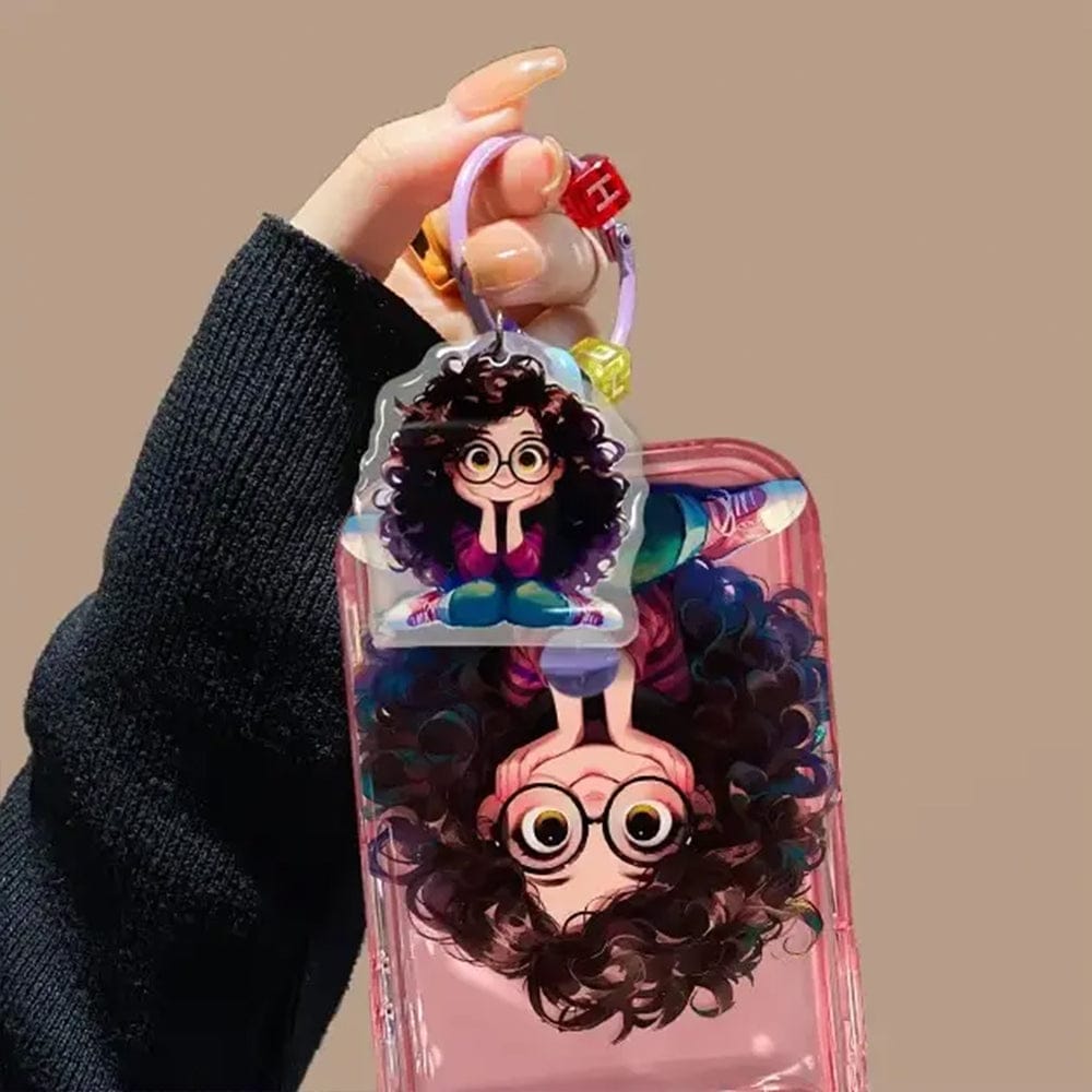 (Buy 1 Get 1) Cartoon Geek Girl Mirror iPhone Case