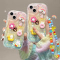(Buy 1 Get 1) Curvy Edge Clear Case with Charm For iPhone