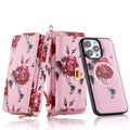 (Buy 1 Get 1) Flower Embellished Zipper Purse and Wallet Duo For iPhone