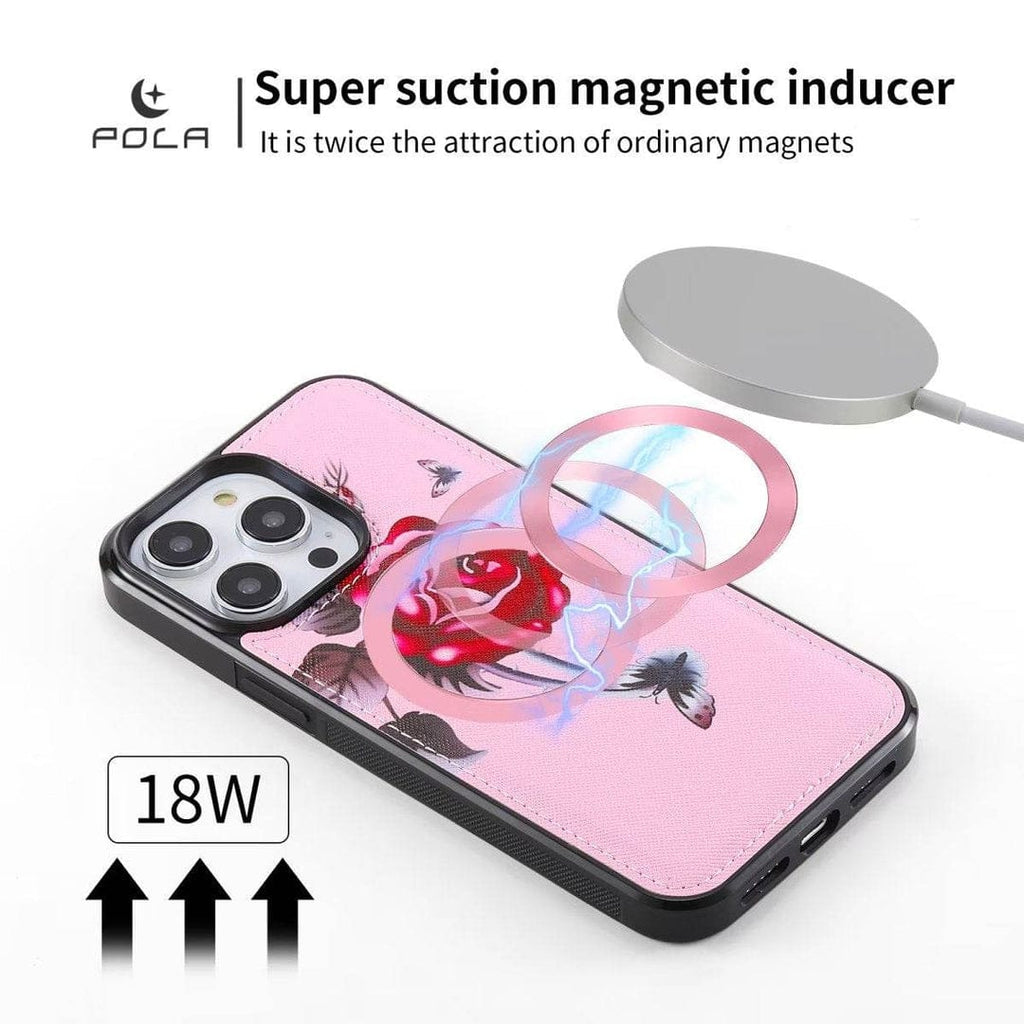 (Buy 1 Get 1) Flower Embellished Zipper Purse and Wallet Duo For iPhone