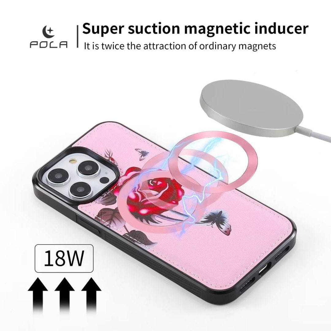 (Buy 1 Get 1) Flower Embellished Zipper Purse and Wallet Duo For iPhone