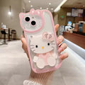 (Buy 1 Get 1) 3D Kitty With Mirror Mobile Case For iPhone