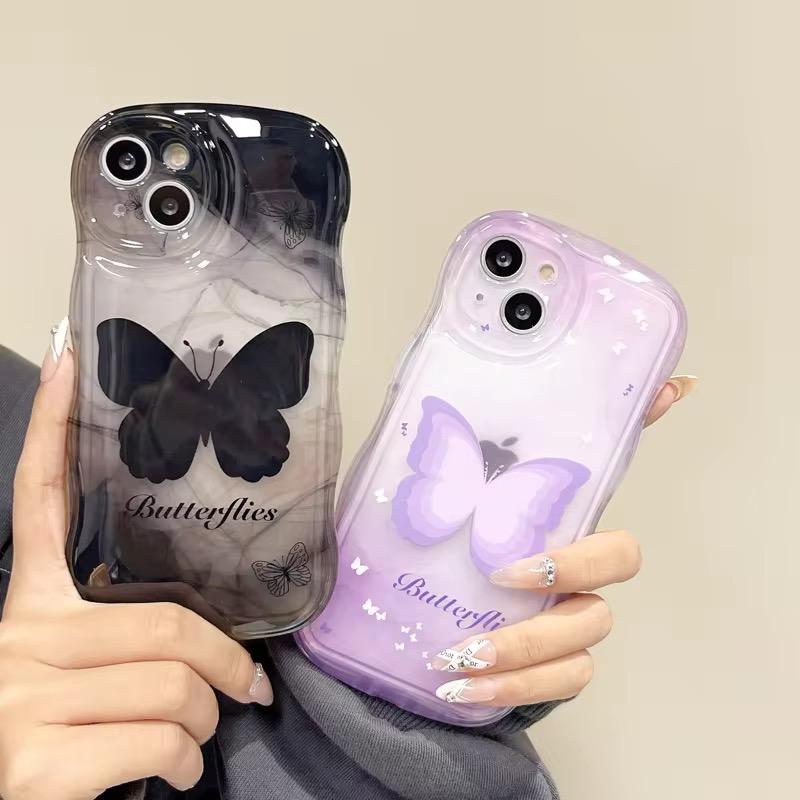 (Buy 1 Get 1) Black Butterfly Phone Case For iPhone