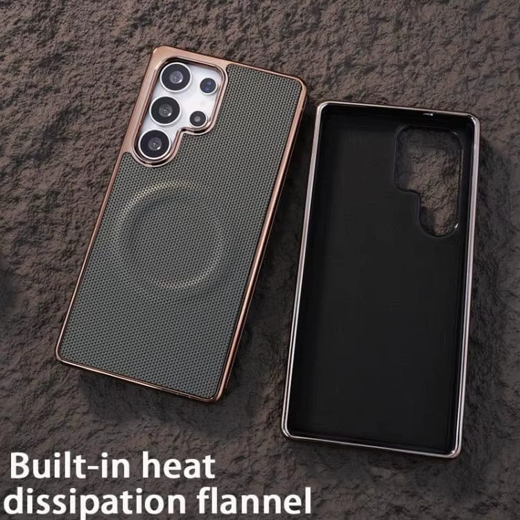 (Buy 1 Get 1) Golden Edge Prime Leather Case For Samsung