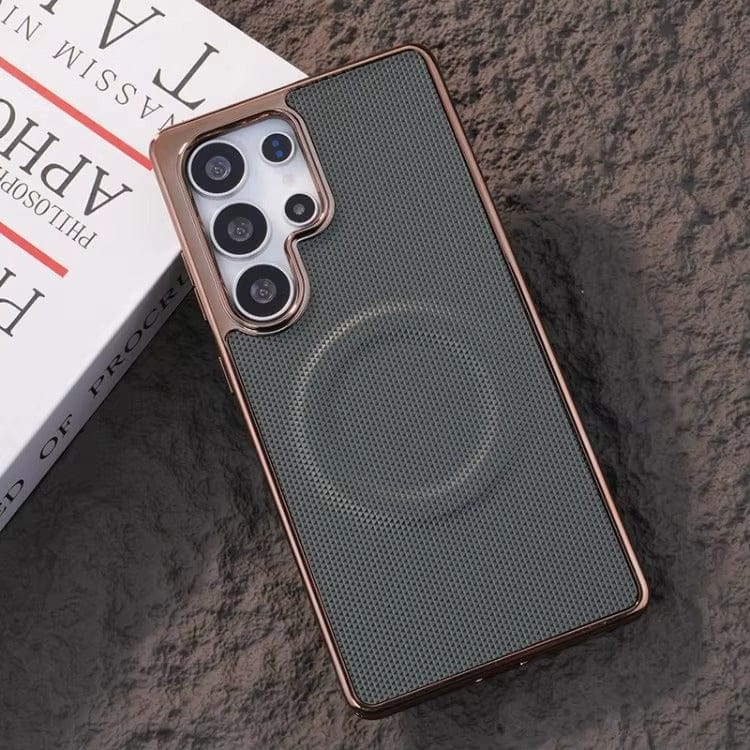 (Buy 1 Get 1) Golden Edge Prime Leather Case For Samsung