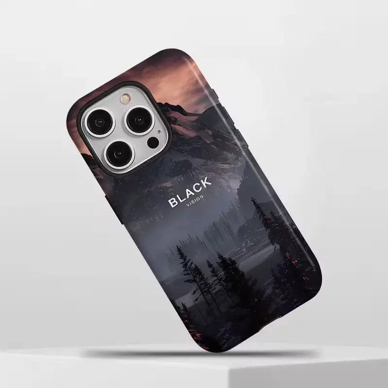 (Buy 1 Get 1) Fog Valley Crystal Midnight Black Case For iPhone