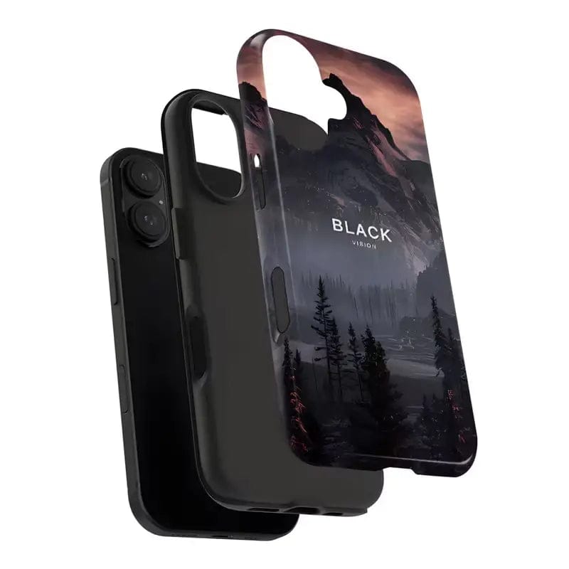 (Buy 1 Get 1) Fog Valley Crystal Midnight Black Case For iPhone