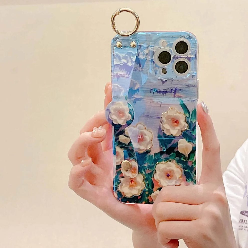 (Buy 1 Get 1) Blossom Grip Camellia Phone Holder Case For iPhone