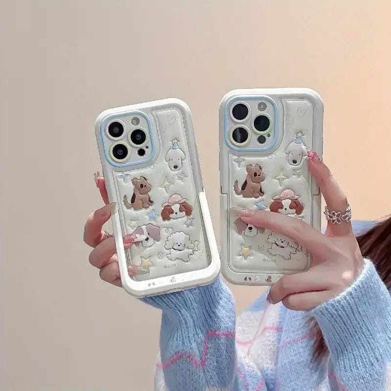 (Buy 1 Get 1) Astral Pup Invisible Stand Case For iPhone