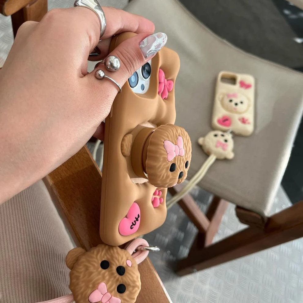 (Buy 1 Get 1) 3D Mesmeric Puppy Love Case For iPhone