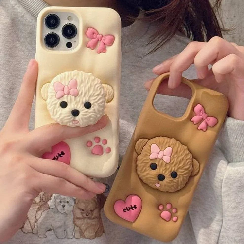 (Buy 1 Get 1) 3D Mesmeric Puppy Love Case For iPhone