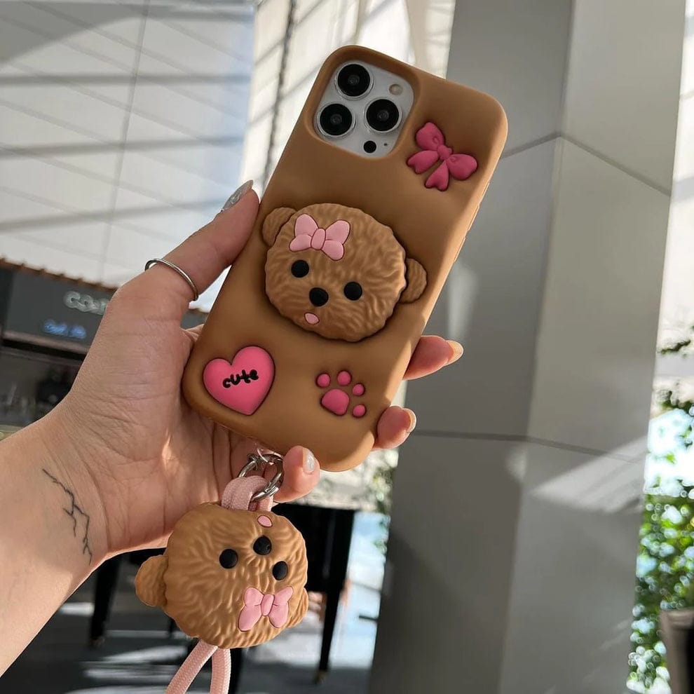 (Buy 1 Get 1) 3D Mesmeric Puppy Love Case For iPhone