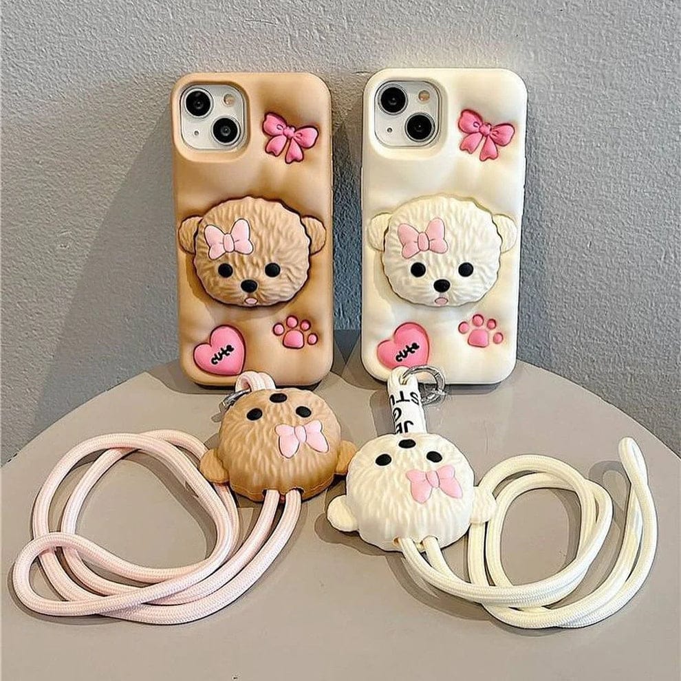 (Buy 1 Get 1) 3D Mesmeric Puppy Love Case For iPhone