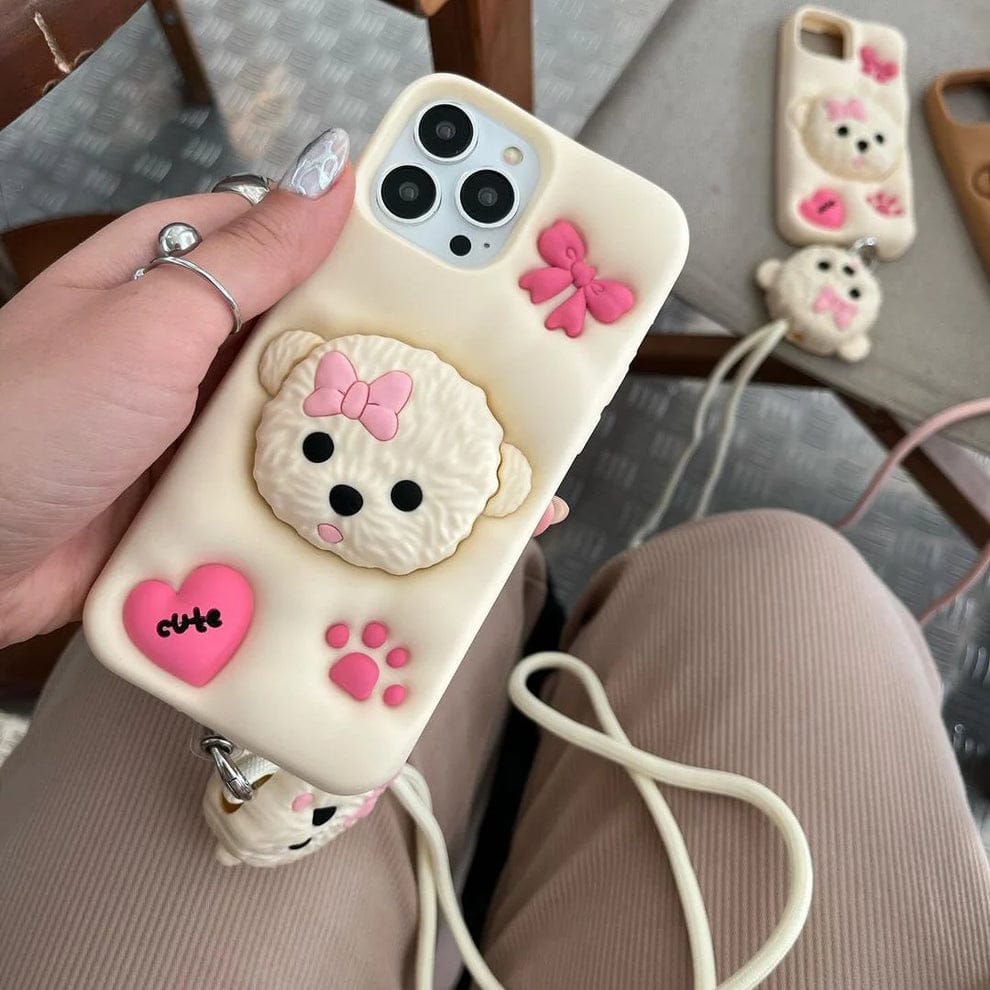 (Buy 1 Get 1) 3D Mesmeric Puppy Love Case For iPhone
