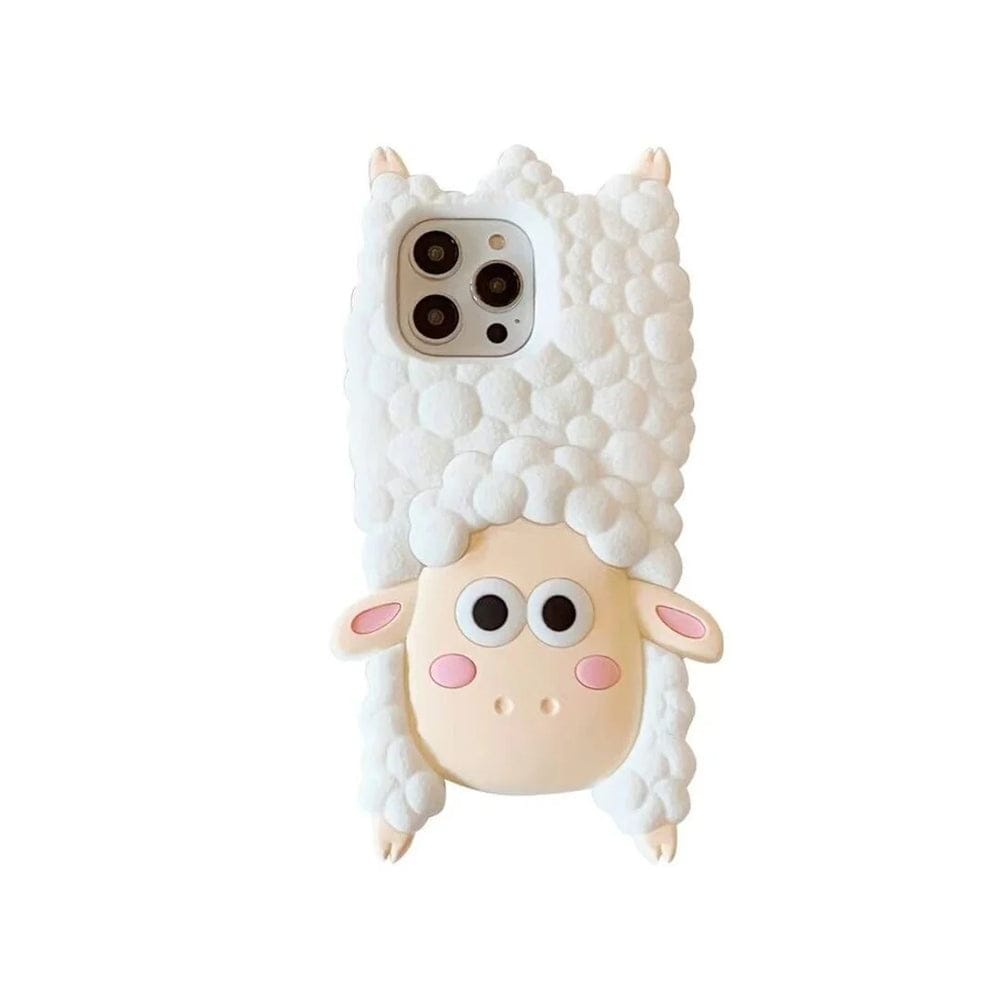 (Buy 1 Get 1) 3D Cartoon Woolly Wonder Sheep Case For iPhone