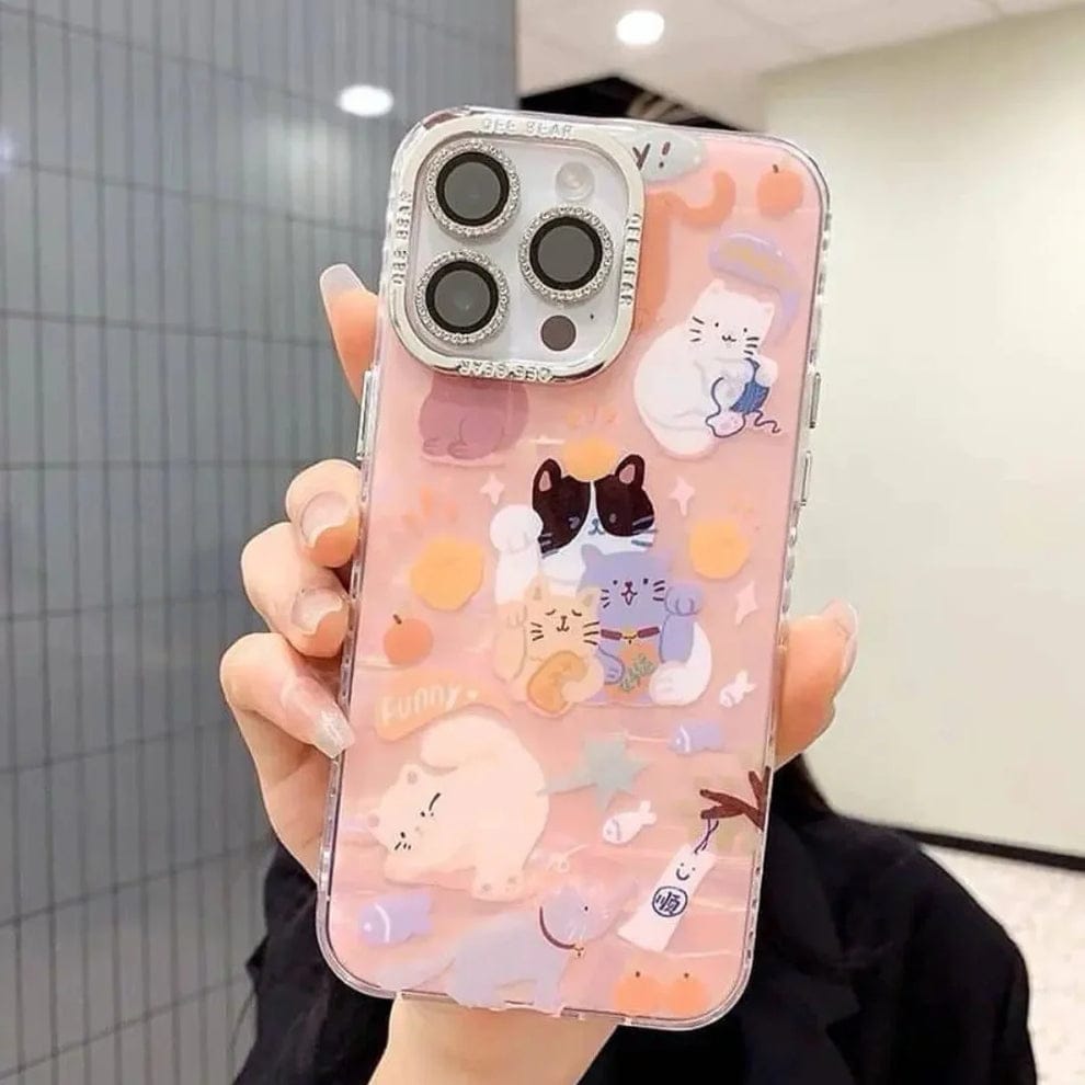 (Buy 1 Get 1) Cute Animal Pattern Shield Case For iPhone