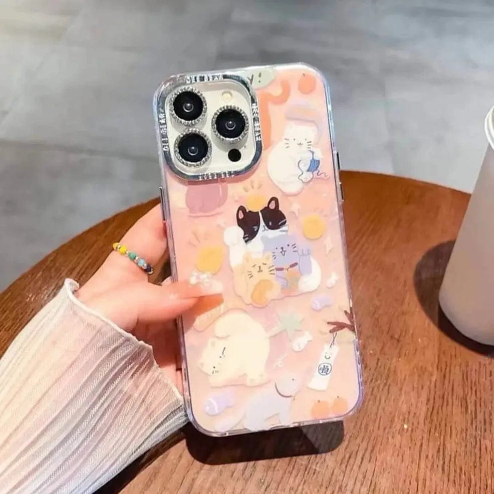 (Buy 1 Get 1) Cute Animal Pattern Shield Case For iPhone