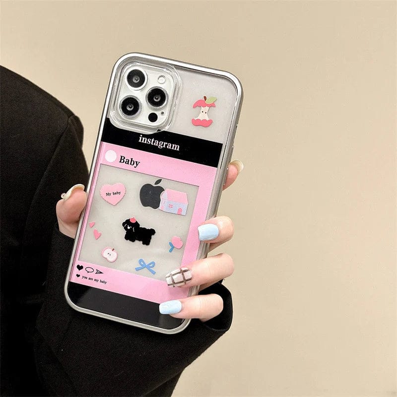 (Buy 1 Get 1) Charming Insta Feed Cute Puppy Case For iPhone