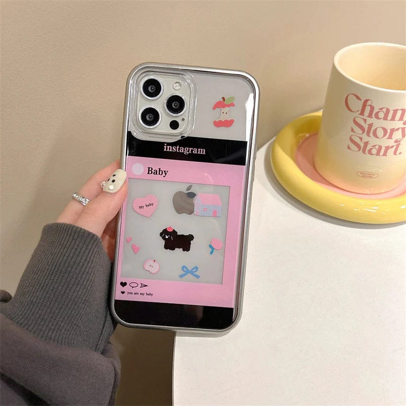 (Buy 1 Get 1) Charming Insta Feed Cute Puppy Case For iPhone