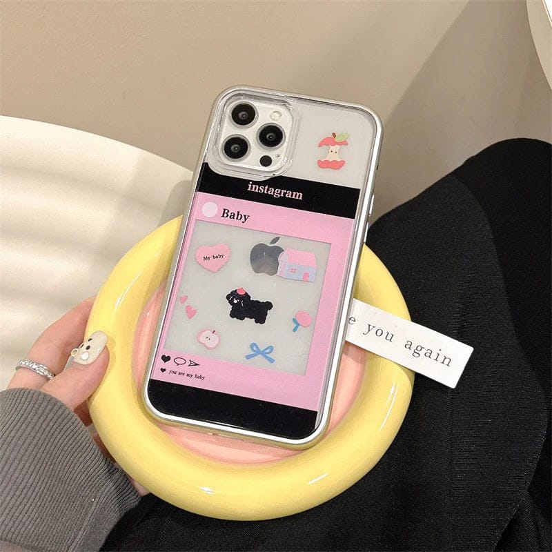 (Buy 1 Get 1) Charming Insta Feed Cute Puppy Case For iPhone