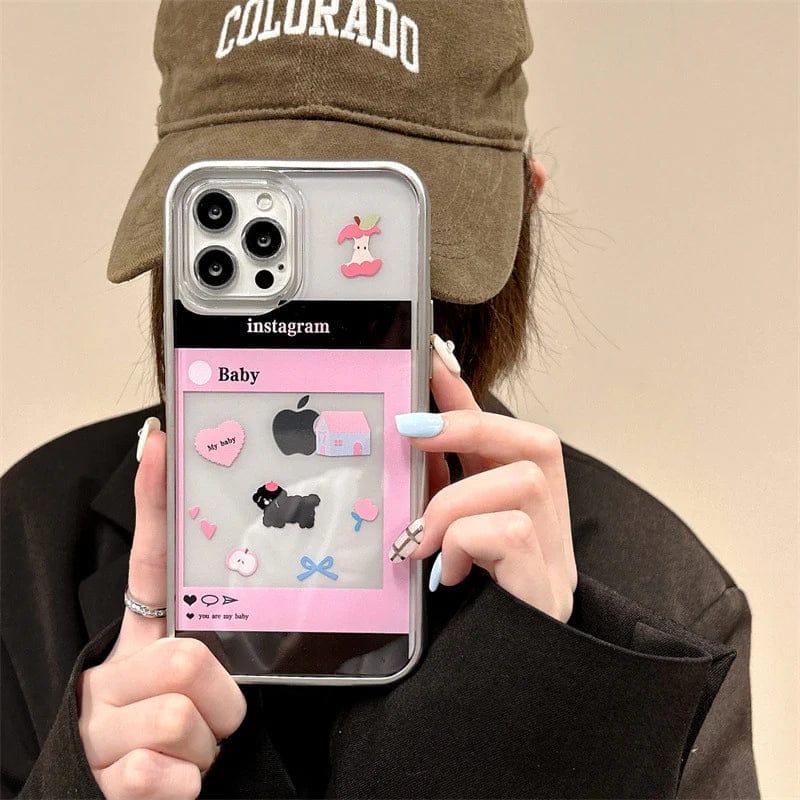 (Buy 1 Get 1) Charming Insta Feed Cute Puppy Case For iPhone