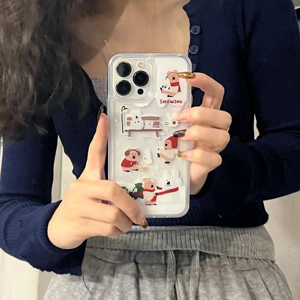 (Buy 1 Get 1) Cartoon Snow Burst Fantasy Case For iPhone