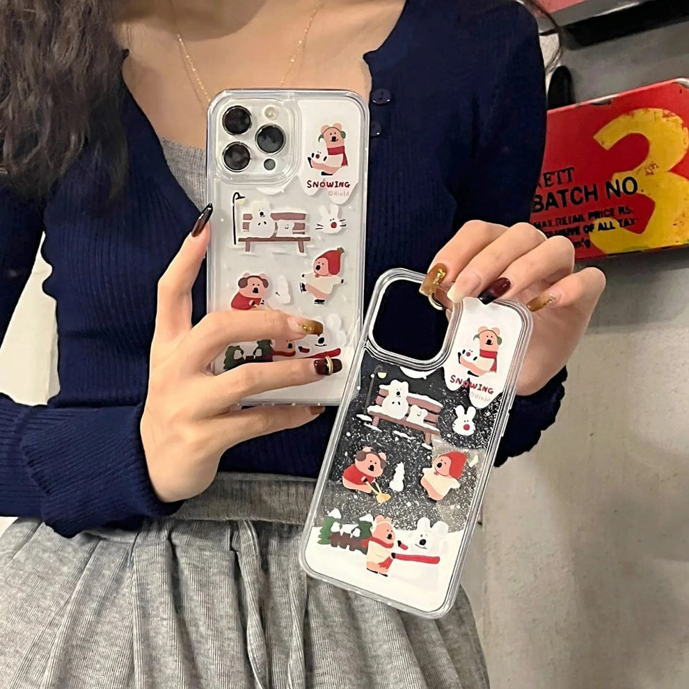 (Buy 1 Get 1) Cartoon Snow Burst Fantasy Case For iPhone