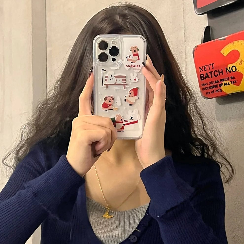 (Buy 1 Get 1) Cartoon Snow Burst Fantasy Case For iPhone
