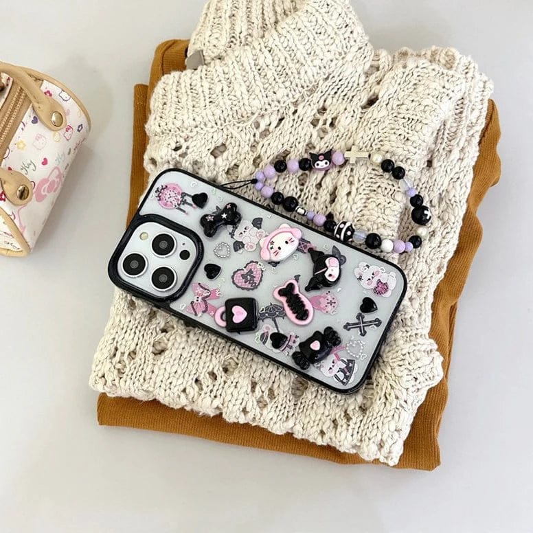 (Buy 1 Get 1) Whimsical 3D Kitty Cartoon Case with Charm For iPhone