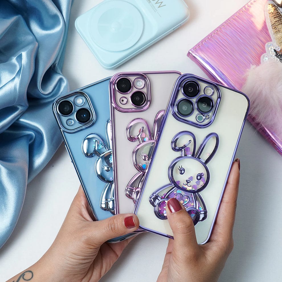 (Buy 1 Get 1) Transparent 3D Bear Protective Case For iPhone