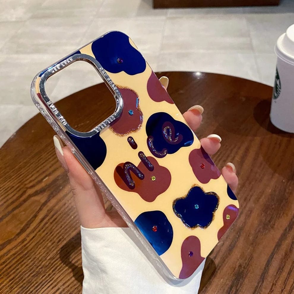 (Buy 1 Get 1) Sparkling Western Cow Print Phone Case For iPhone