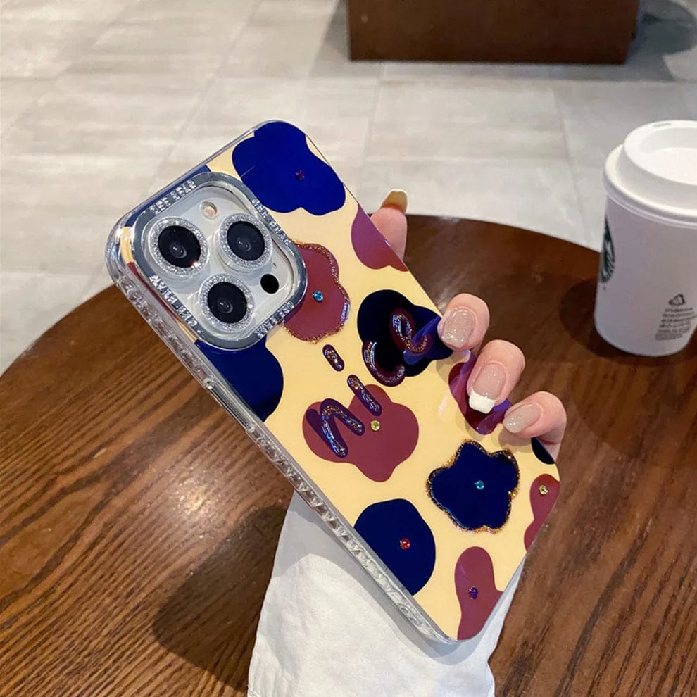 (Buy 1 Get 1) Sparkling Western Cow Print Phone Case For iPhone