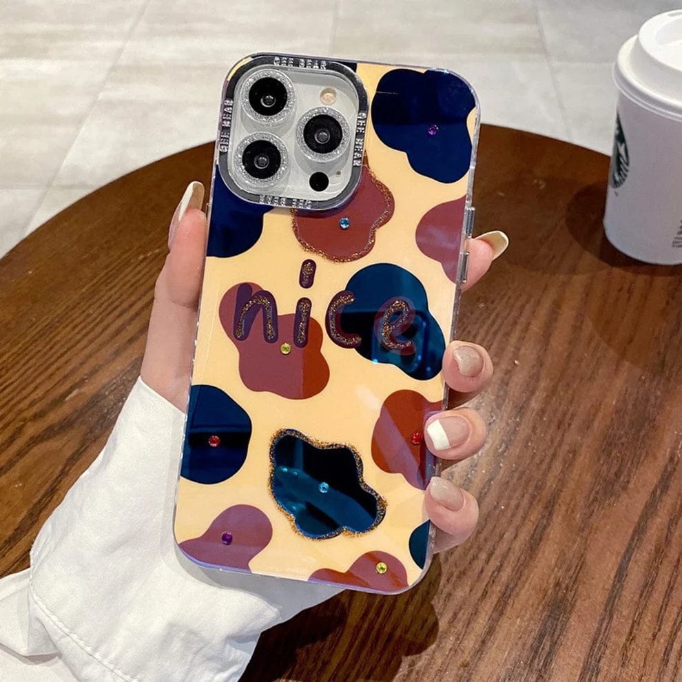 (Buy 1 Get 1) Sparkling Western Cow Print Phone Case For iPhone