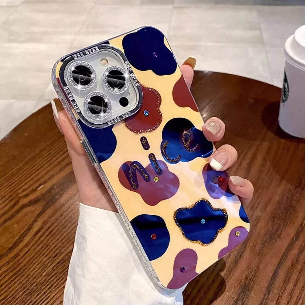 (Buy 1 Get 1) Sparkling Western Cow Print Phone Case For iPhone