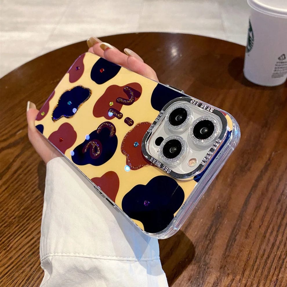 (Buy 1 Get 1) Sparkling Western Cow Print Phone Case For iPhone