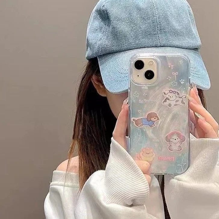 (Buy 1 Get 1) Sparkling Starry Pup Glimmer Case With AirPods Pro Case For iPhone