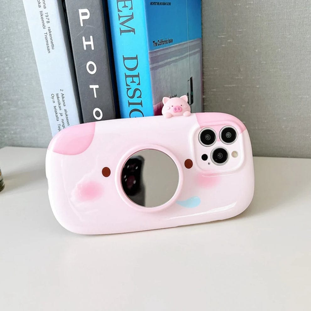 (Buy 1 Get 1) Piggy Perk Cartoon Phone Case With Airpods Case For iPhone