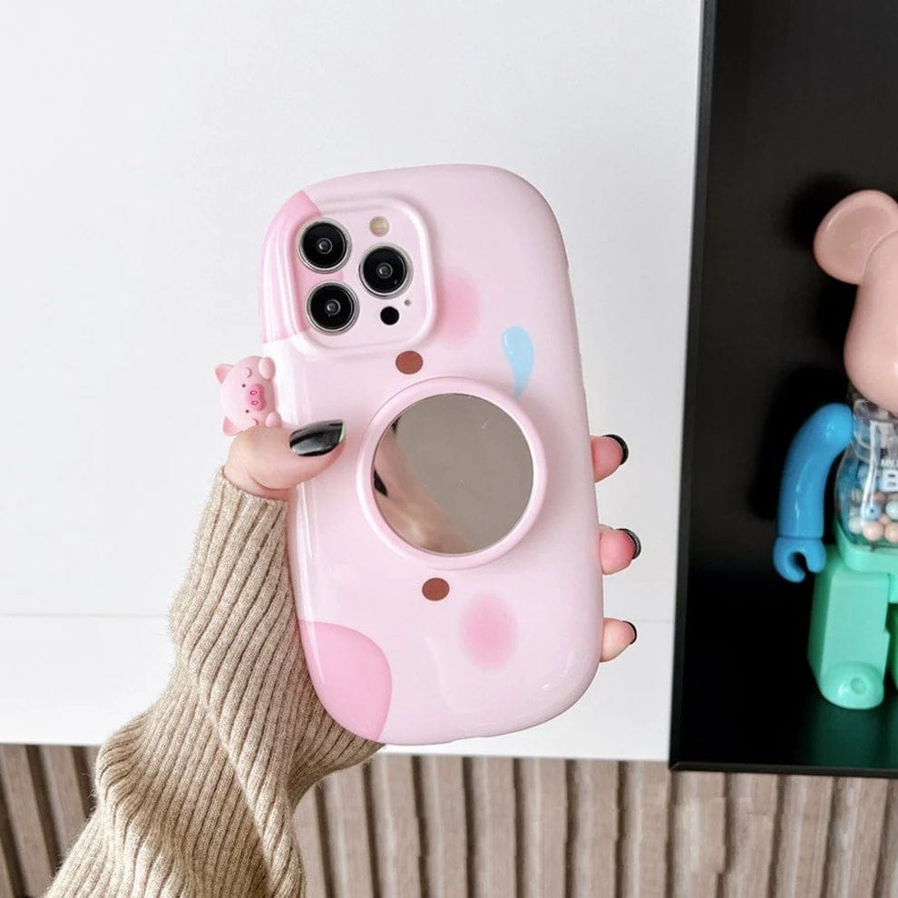 (Buy 1 Get 1) Piggy Perk Cartoon Phone Case With Airpods Case For iPhone