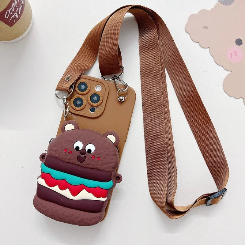 (Buy 1 Get 1) Lovely Cartoon Wallet Phone Case For iPhone