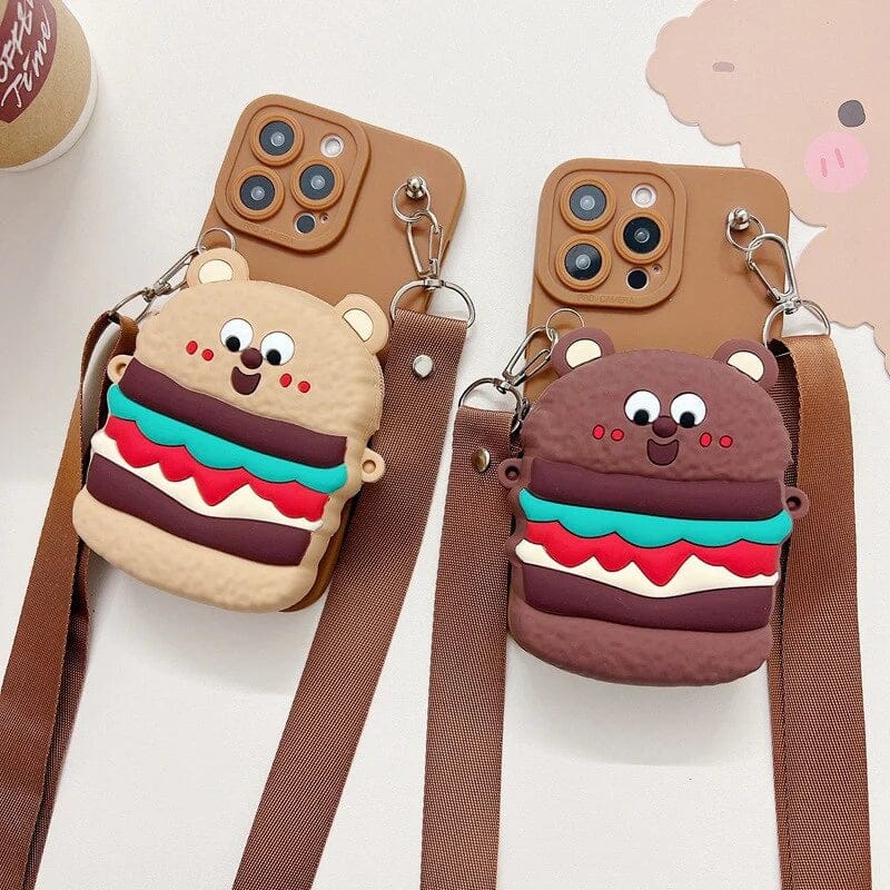 (Buy 1 Get 1) Lovely Cartoon Wallet Phone Case For iPhone