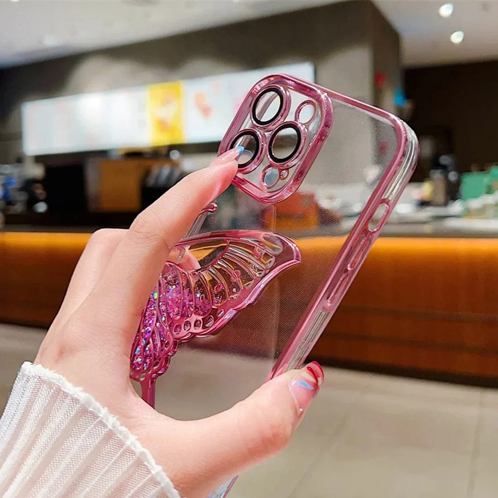 (Buy 1 Get 1) Glowing Butterfly Transparent Phone Case For iPhone