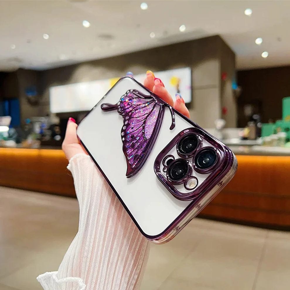 (Buy 1 Get 1) Glowing Butterfly Transparent Phone Case For iPhone