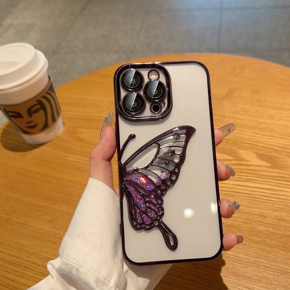 (Buy 1 Get 1) Glowing Butterfly Transparent Phone Case For iPhone