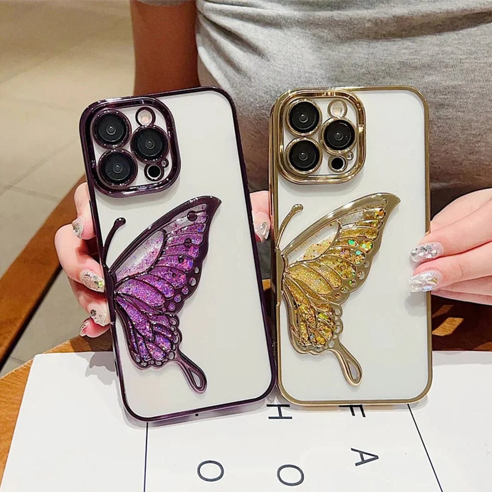 (Buy 1 Get 1) Glowing Butterfly Transparent Phone Case For iPhone