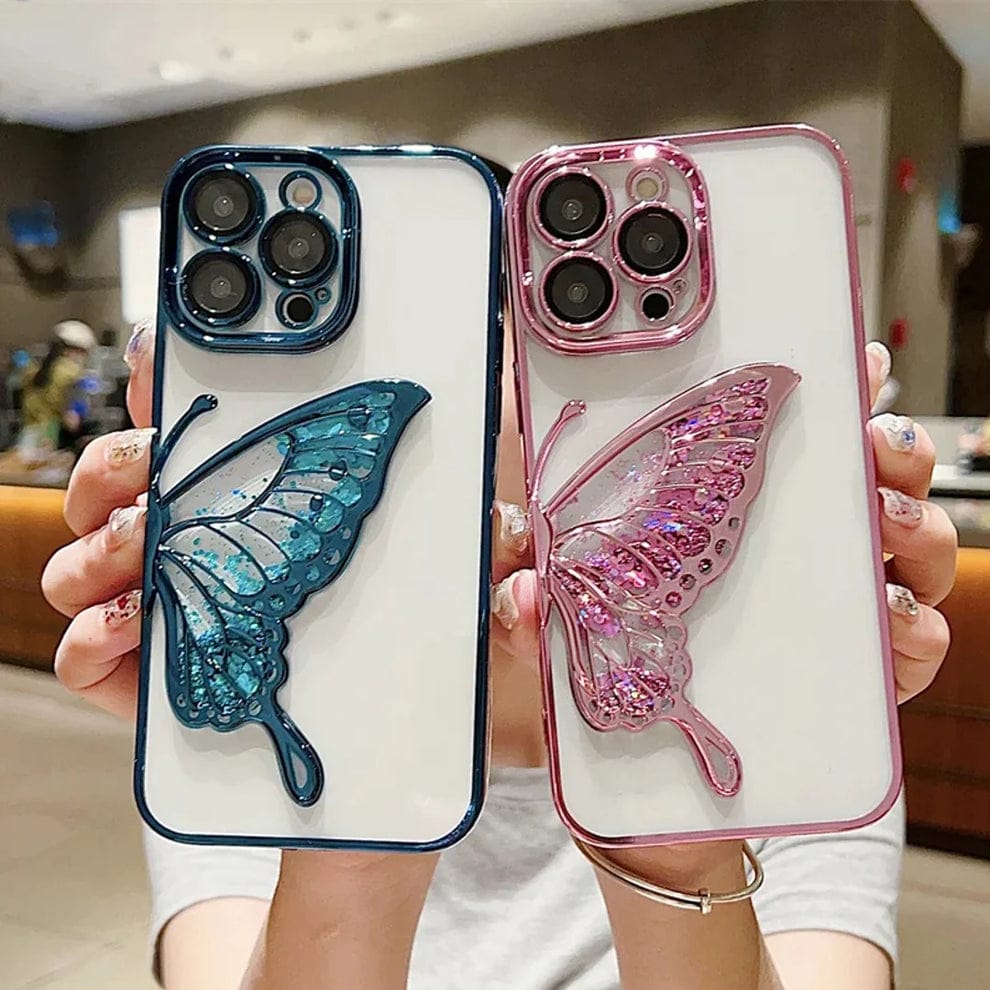 (Buy 1 Get 1) Glowing Butterfly Transparent Phone Case For iPhone
